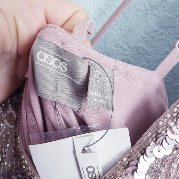 ASOS Maternity Dusty Rose Sequin Tulle Dress - Picture 5 of 10